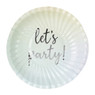 Bordjes Let's party! - ⌀10 cm - set van 8