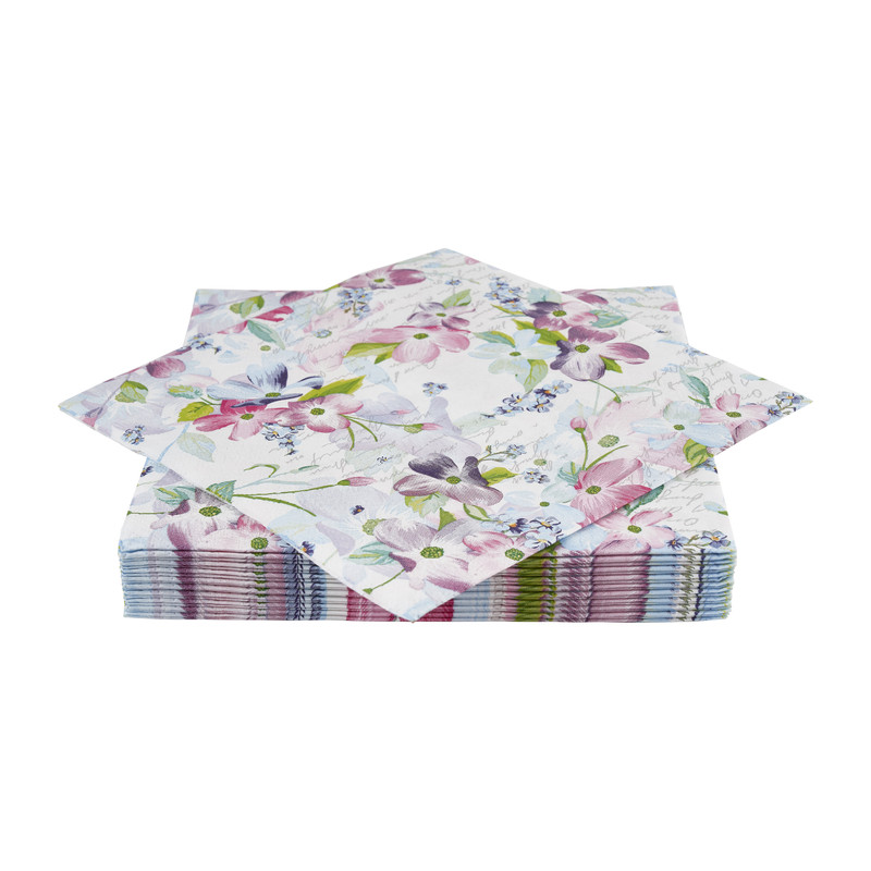 Servetten sweet pink - set van 20 - 33x33 cm