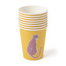 Beker leopard - set van 8