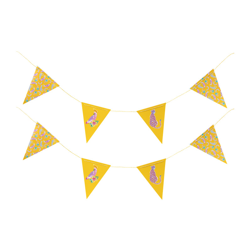 Vlaggenlijn kaketoe/leopard  - 2.9 meter