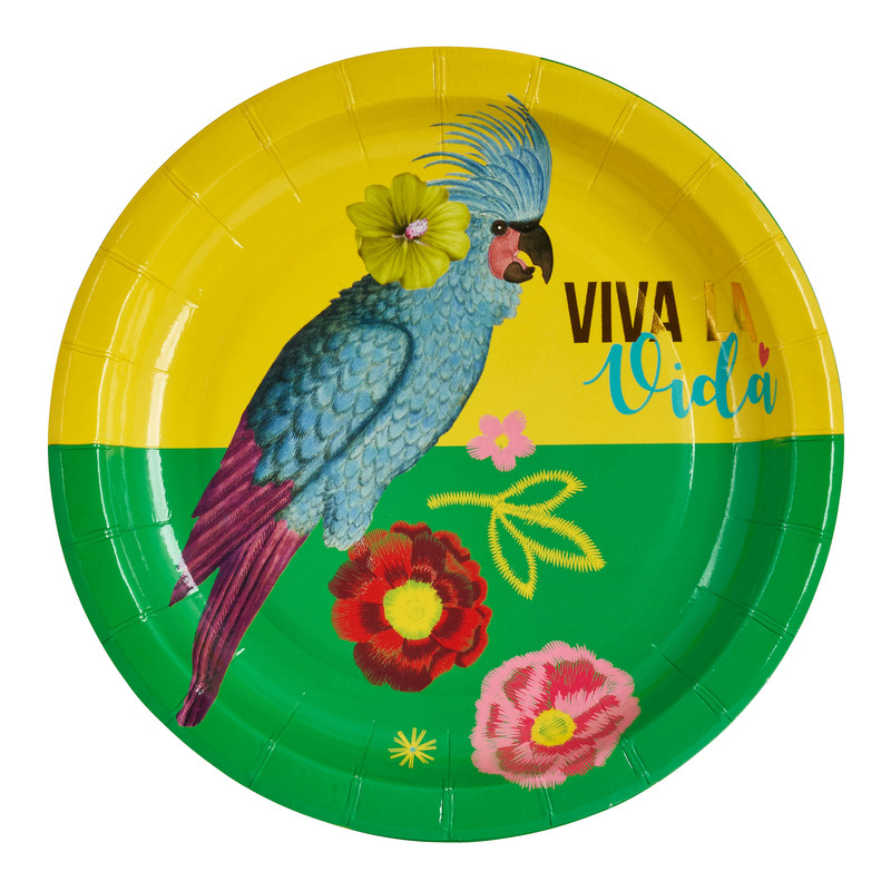 Bordjes kaketoe - ⌀18 cm - set van 8