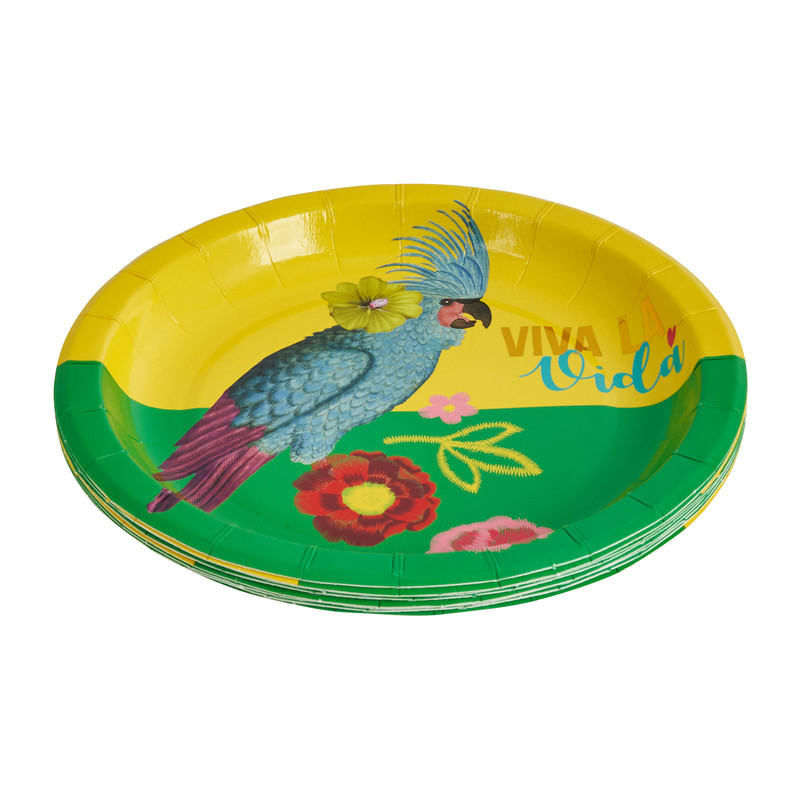 Bordjes kaketoe - ⌀18 cm - set van 8