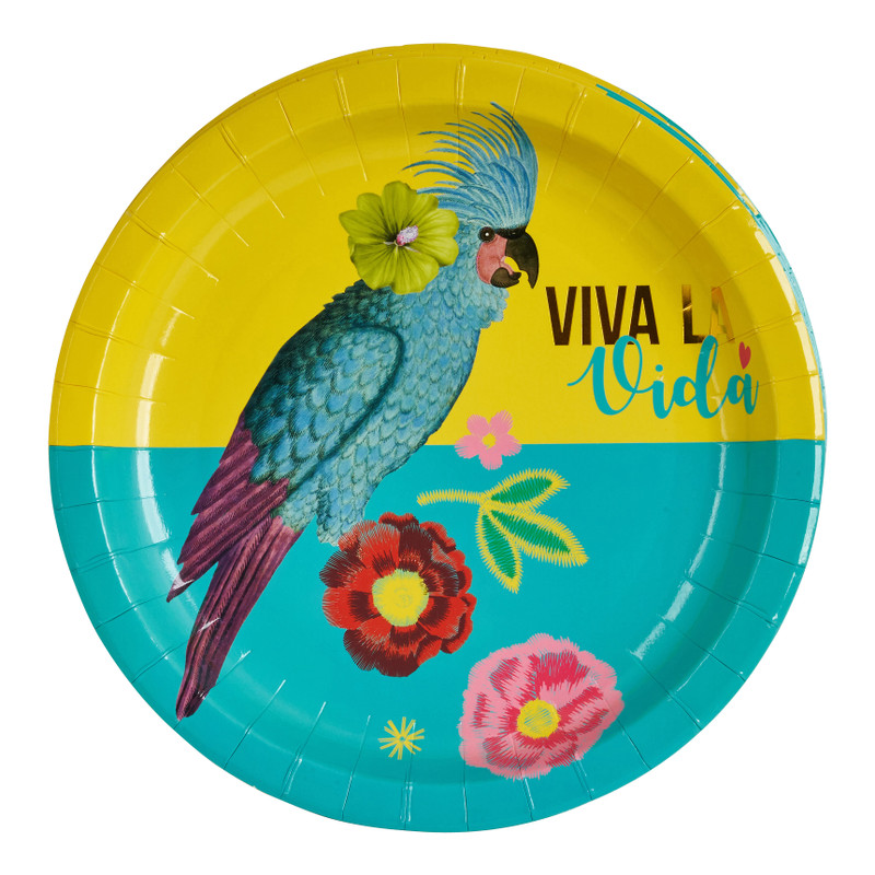 Bordjes kaketoe - ⌀23 cm - set van 8