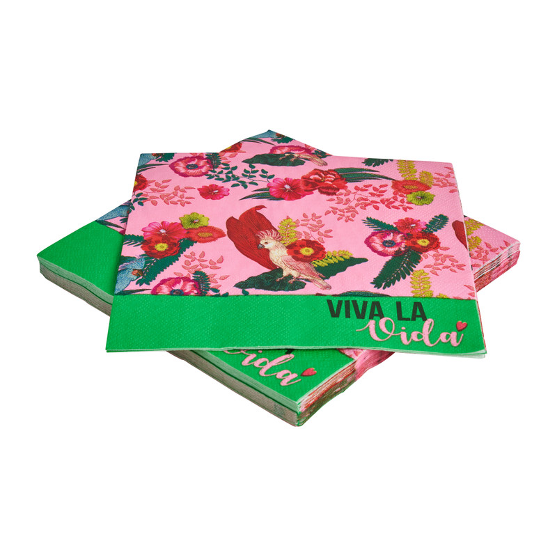 Servetten kaketoe - 16.5x16.5 cm - set van 16