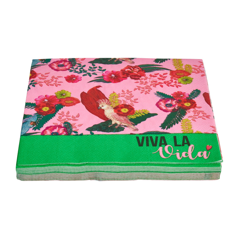 Servetten kaketoe - 16.5x16.5 cm - set van 16