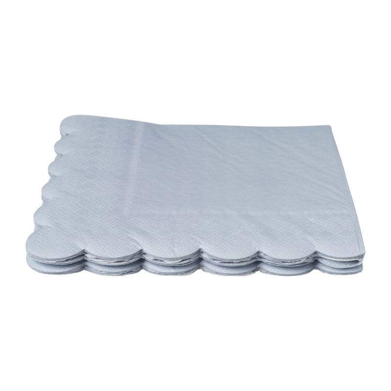 Servetten blauw - 16,5x16,5 cm - set van 20