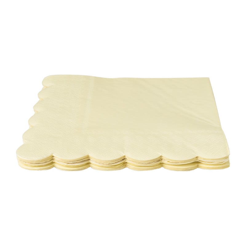 Servetten geel - 16.5x16.5 cm - set van 20