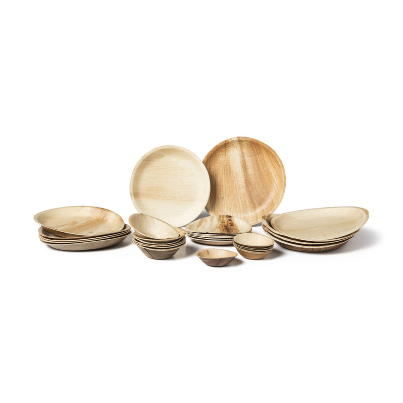 Borden palmblad - ø22.5 cm - set van 6
