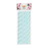 Papieren rietjes - blauw - 24 stuks
