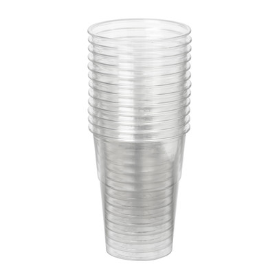 Plastic bierglazen - 250 ml - set van 12