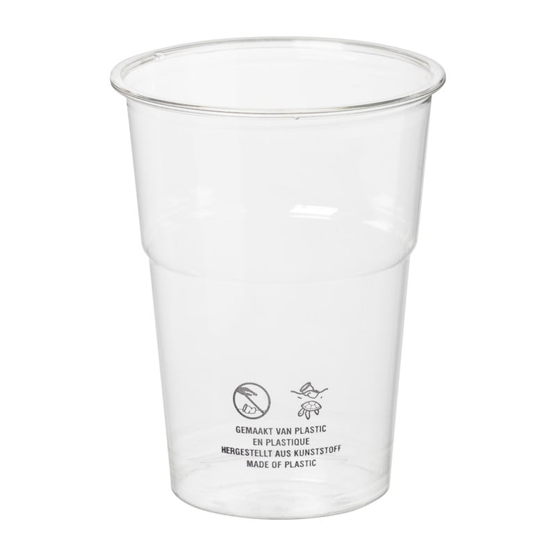 Plastic bierglazen - 250 ml - set van 12