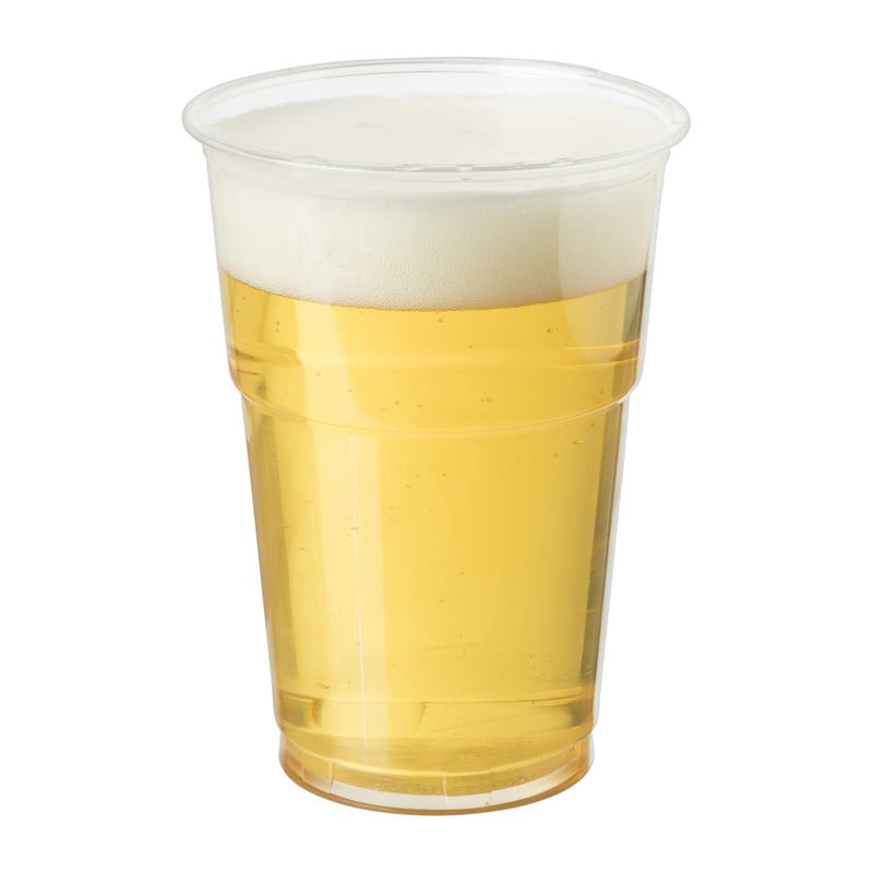 Plastic bierglazen - 250 ml - set van 12