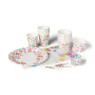Papieren bekers - confetti -  set van 8