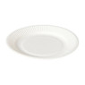 Bagasse bord - wit - ø18.5x2 cm