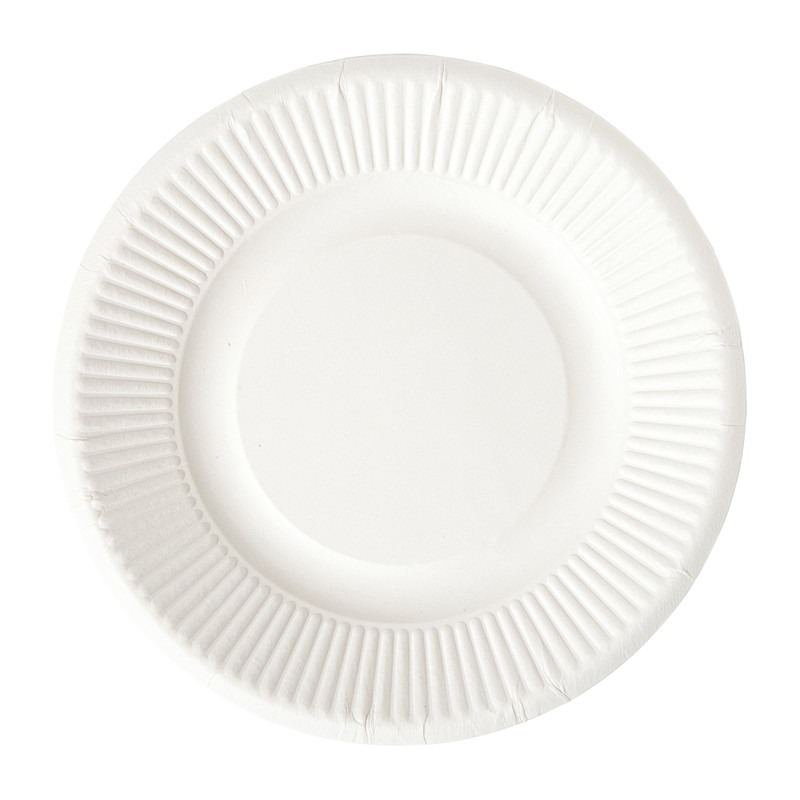 Bagasse bord - wit - ø21x1.8 cm