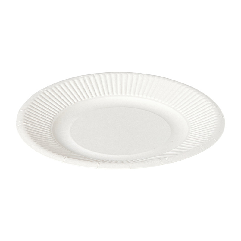 Bagasse bord - wit - ø21x1.8 cm