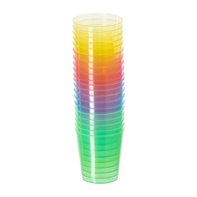 Gekleurde shotglaasjes - multikleur - set van 20 