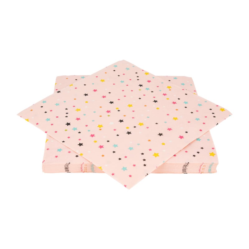 Servetten sterren - 16 stuks - 33x33 cm