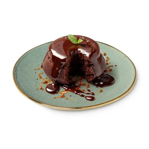 Gebaksbordje met gouden rand - groen - ø15 cm 