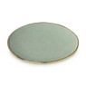 Gebaksbordje met gouden rand - groen - ø15 cm 