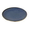 Gebaksbordje met gouden rand - donkerblauw - ø15 cm 