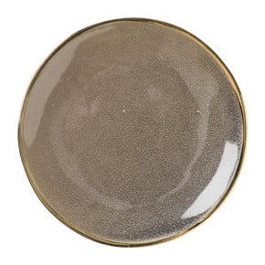 FUNSUEI 8 stuks roestvrij stalen ronde borden, gouden roestvrijstalen borden 26 cm, serveerschaal, decoratief dienblad voor bakken, serveren, decoratie