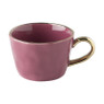 Kopje met gouden oor - paars - 180 ml 