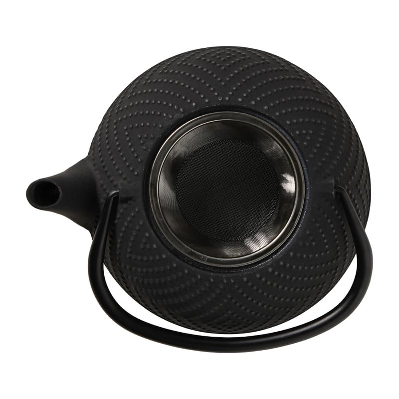 Theepot Yuka - zwart - 1.2 liter