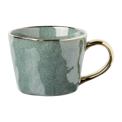 Mok met gouden oor - groen - 250 ml 