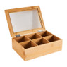 Bamboe theekistje - 6 vakken - 23x16x8 cm