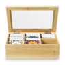 Bamboe theekistje - 6 vakken - 23x16x8 cm
