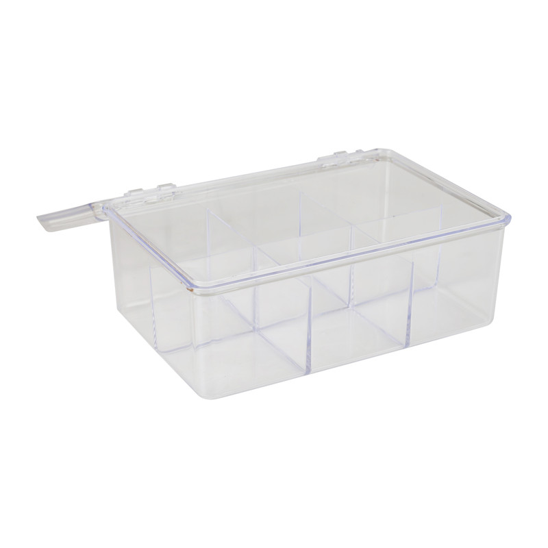 Theebox transparant - 6 vakken 