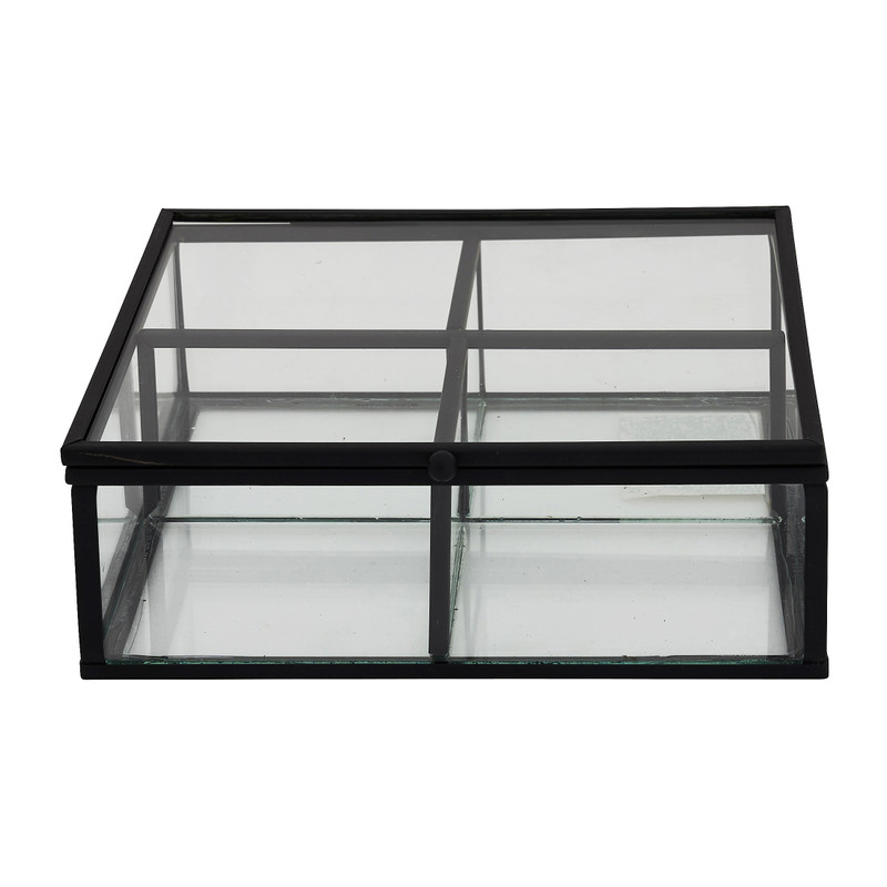 Theedoos - 15x15x5.5 - zwart