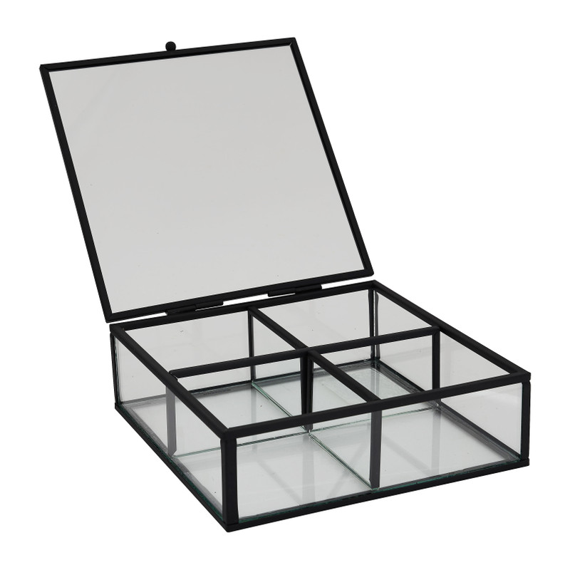 Theedoos - 15x15x5.5 - zwart