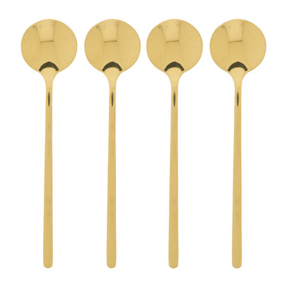 Theelepel goud - set van 4 - 13 cm