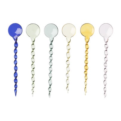 Glazen lepels - set van 6 - 14.8 cm
