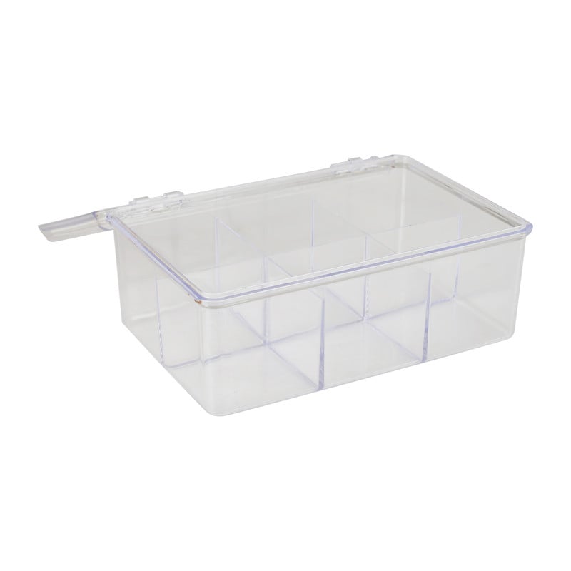 Theedoos - 6 vakken - transparant