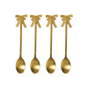 Theelepels strikjes - goud - set van 4
