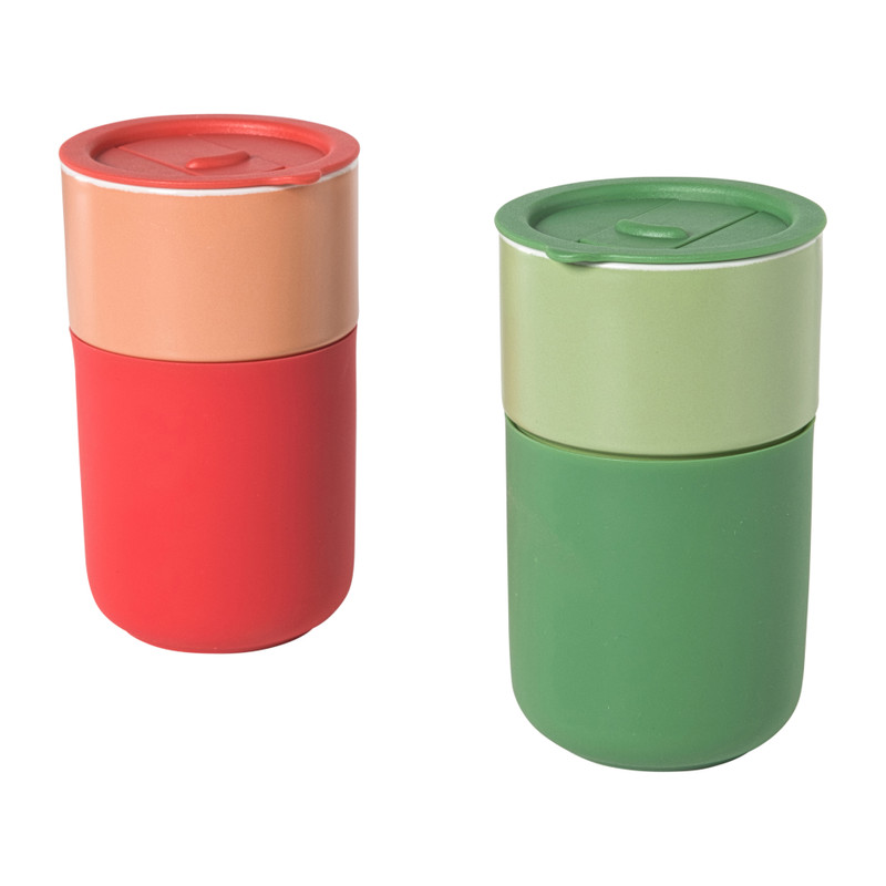 Koffiebeker to go - oranje - 360 ml