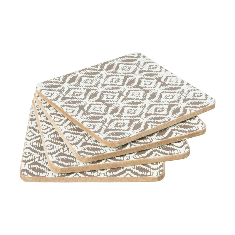 Vochtig basketbal syndroom Onderzetter hout - diverse prints - set van 4 | Xenos