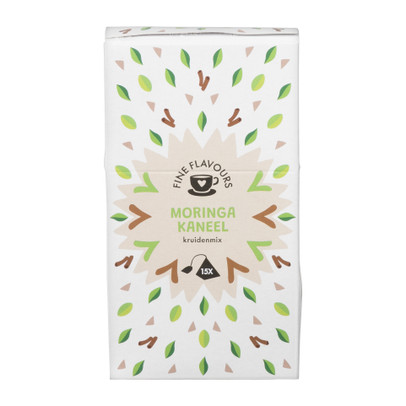 Fine flavours kruiden thee - moringa kaneel - 15 piramide zakjes