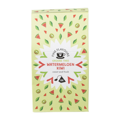 Fine flavours groene thee - watermeloen & kiwi - 15 piramide zakjes