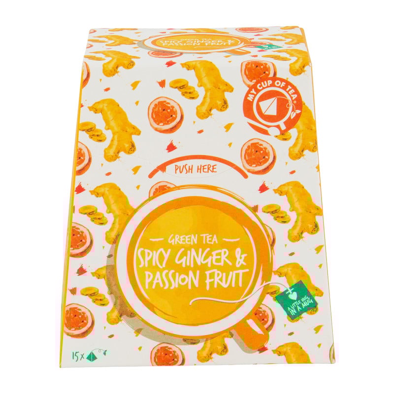 Spicy ginger & passion fruit - green tea