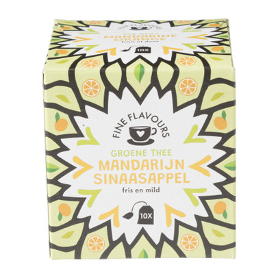Fine Flavours groene thee - mandarijn sinaasappel - 10 zakjes