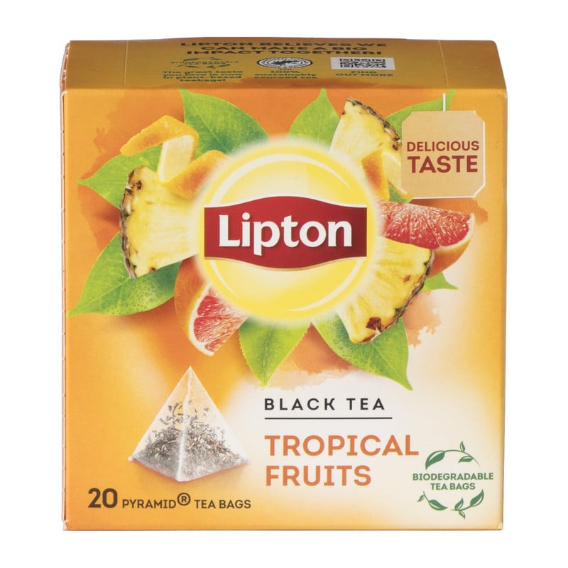 Lipton tropical fruits zwarte thee - 20 theezakjes
