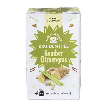 Fine flavours kruidenthee -  gember citroengras - 20 zakjes