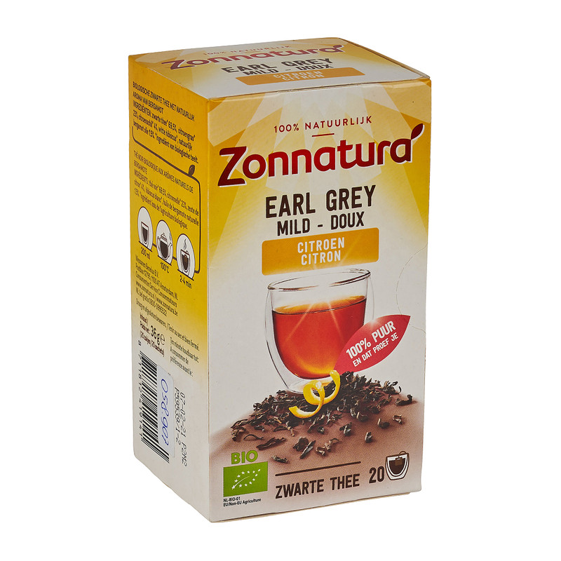 Zonnatura earl grey citroen - 20 zakjes