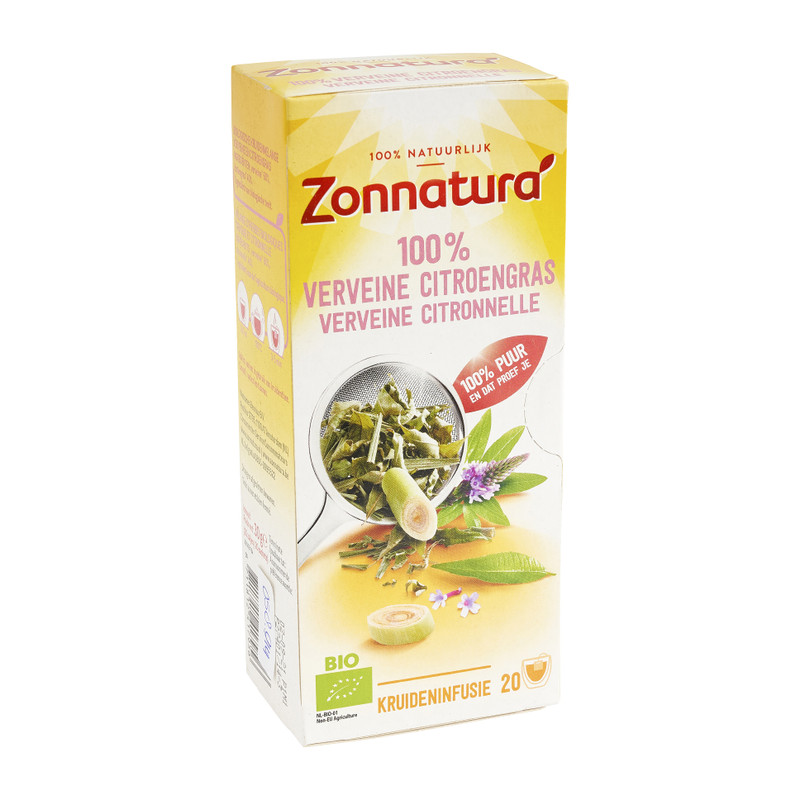 Zonnatura verveine citroengras thee - 20 zakjes