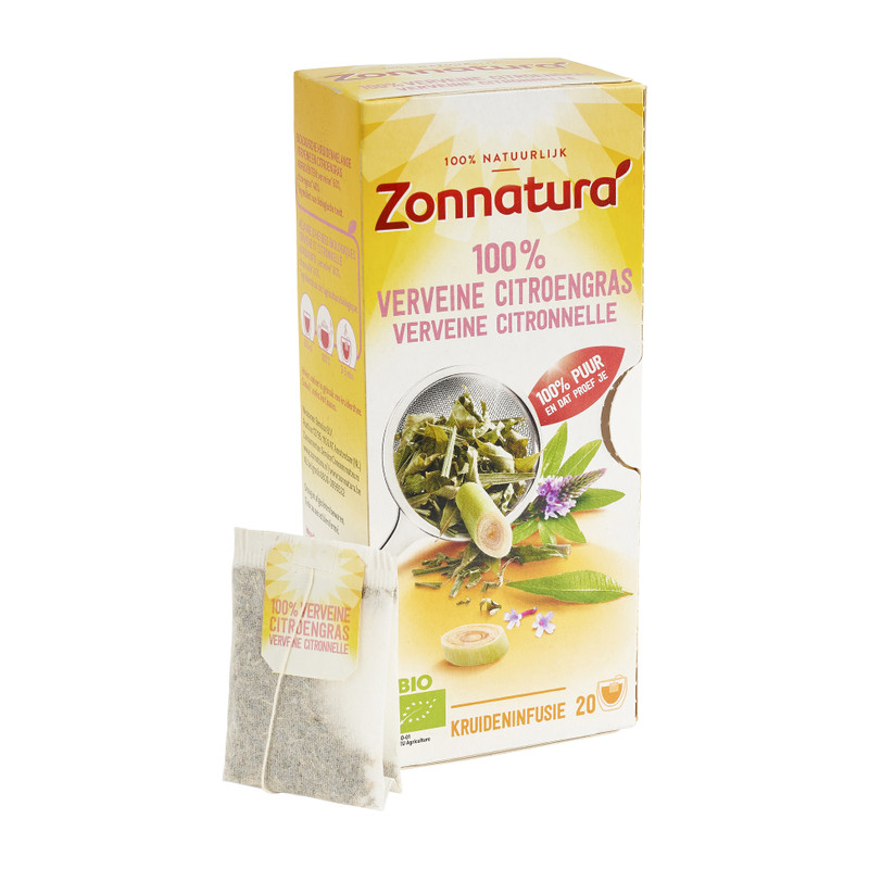 Zonnatura verveine citroengras thee - 20 zakjes