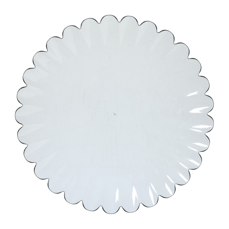 Dinerbord geschulpt - groen - ø28x2.5 cm